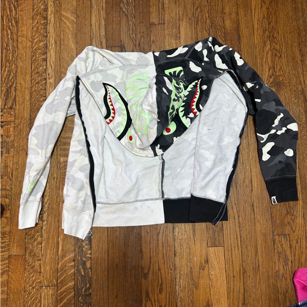 BAPE City Camo Glow in the Dark Camouflage Shark Hoodie